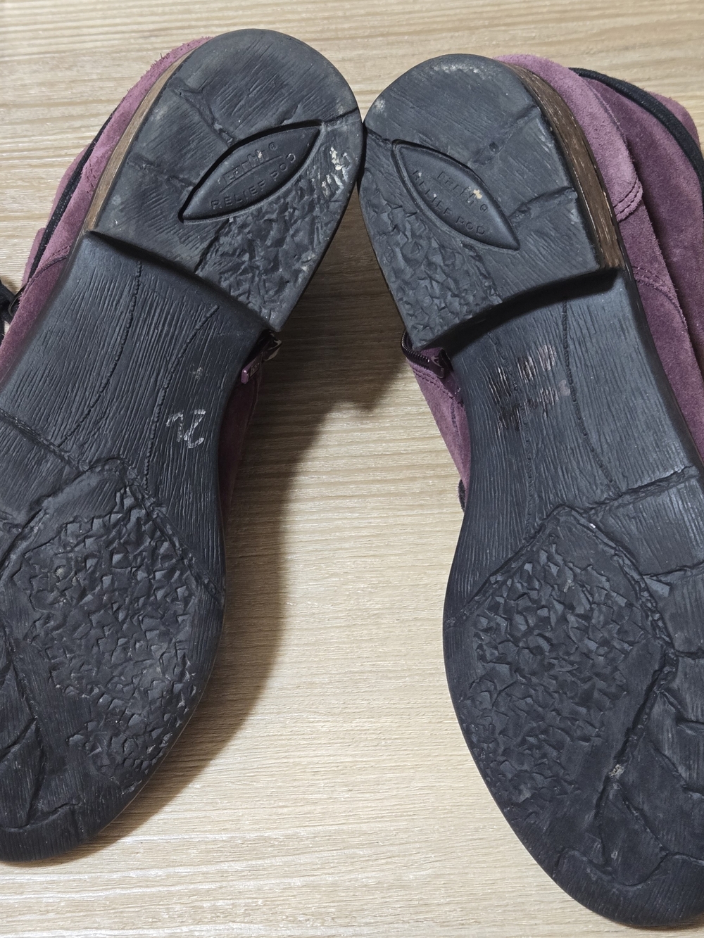 Vintage Earth Suede Lace-Up Ankle Boots in Plum - Picture 8 of 8